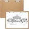 2-Pack Extra Large 23" x 17" A3 Wooden Clipboards – Low-Profile Horizontal Clip Boards for Drawing, Sketching, and Art Supplies, Ideal for Home or Office